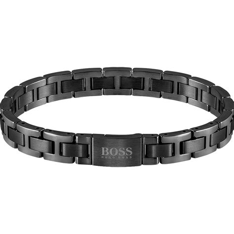 Bracelet Homme Boss Acier Noir 20 Cm MATY