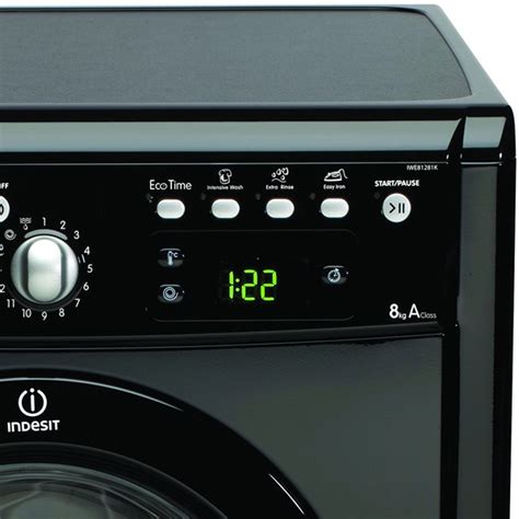 Machine à laver INDESIT automatique 8 Kg 1200trs avec afficheur Noir