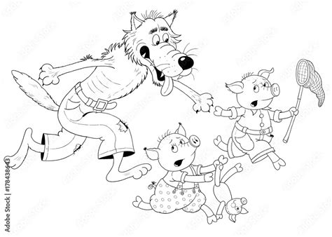 Three Little Pigs Coloring Pages Printable