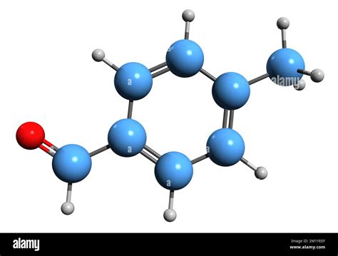 3D Image Of 4 Methylbenzaldehyde Skeletal Formula Molecular Chemical