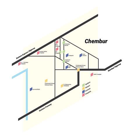 Chembur Schematic Map | Geo-visualization on Behance