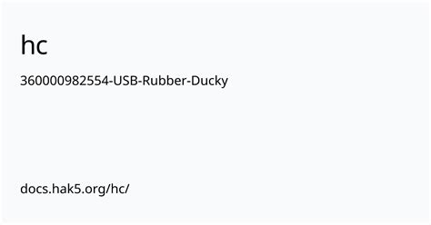 Usb Rubber Ducky Hc