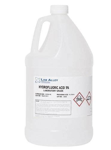 Laboratory Grade Hydrochloric Acid With 5 Liter Bottle Packaging Size