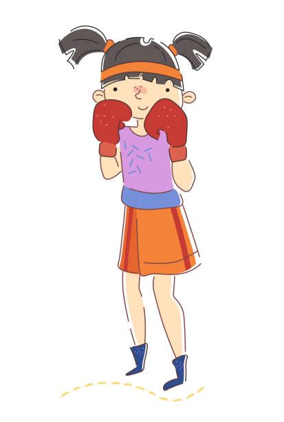 Boxing Round Girl Illustrations Royalty Free Vector Graphics And Clip