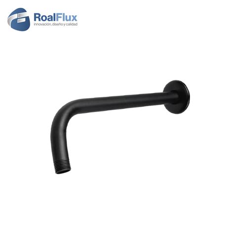 Brazo Y Chapet N Para Regadera Negro Cm Roalflux