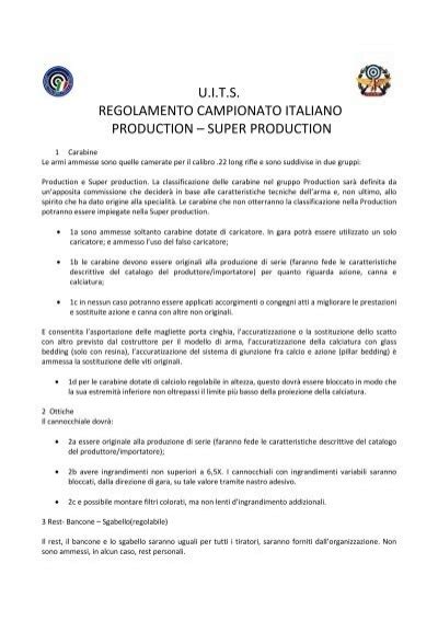 Regolamento Unione Italiana Tiro A Segno