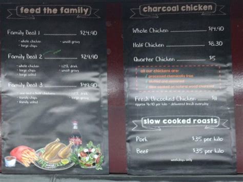 Menu At Texas Charcoal Chicken Fast Food Five Dock