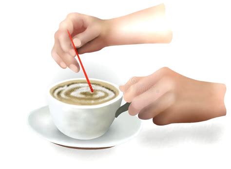 A Fresh Cup Of Coffee With Plastic Spoon Stock Image Image Of Healthy