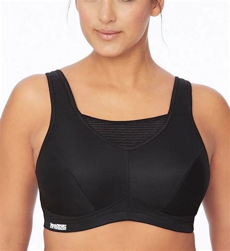 Glamorise BLACK Elite Performance Medium Impact Cami Sports Bra US 40G