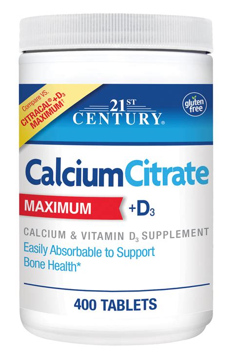 21st Century Calcium Citrate Vitamin D Caplets 400 Ct The Online Drugstore