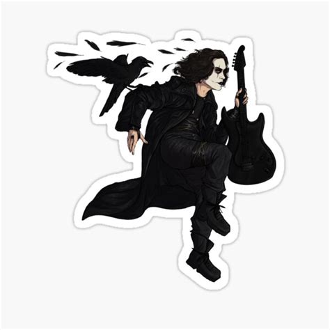 The Crow Sticker For Sale By Tyrannart Redbubble