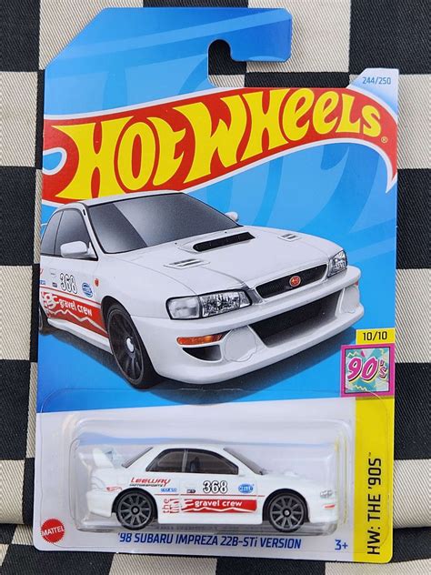 Hot Wheels 2024 The 90s 98 Subaru Impreza 22B Sti Version White Kustomkollector