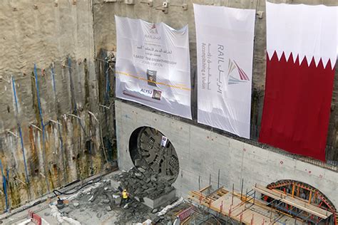 In Doha Metro Gold Line Project First Tbm Breakthrough Was Achieved