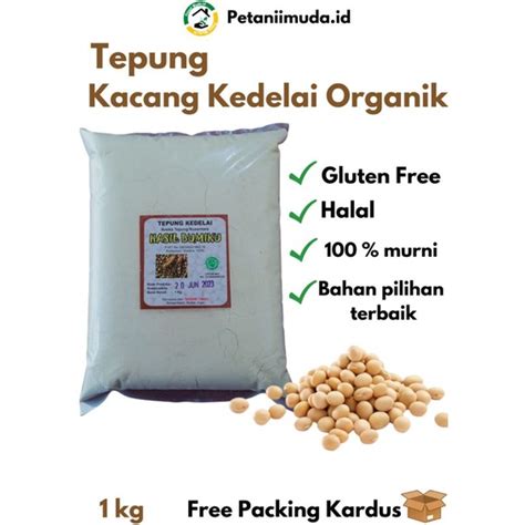 Jual Tepung Kacang Kedelai Organik Kemasan Kg Tepung Kedelai Putih