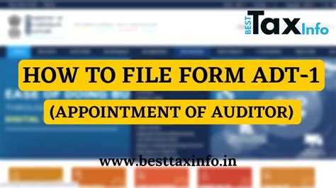 Adt Form For Auditor Appointment Form Filing With