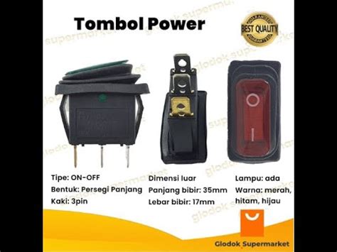 Saklar Waterproof Pin On Off Tombol Rocker Water Proof Posisi Kcd