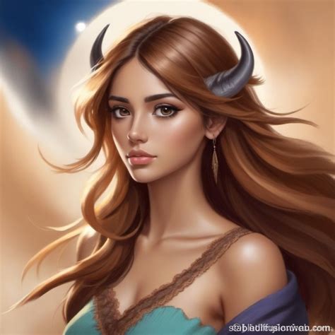 Blonde Hair Brown Eyes Horns Stable Diffusion Online