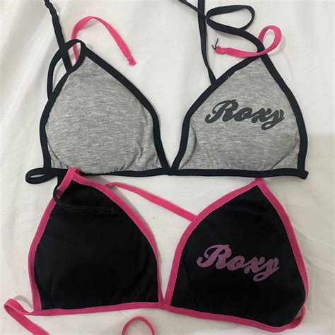 Y2k Roxy Bikini Top Women S Fashion Undergarments Loungewear On Carousell
