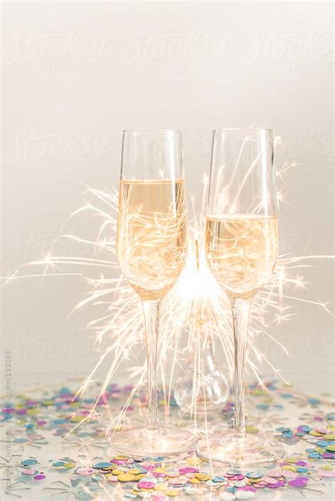 Two Champagne Glasses To Celebrate By Stocksy Contributor Skc Champagne Birthday Images