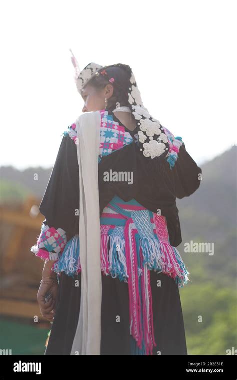 Traditional Clothing Of A Kalash Woman In Chitral At The Chilam Joshi