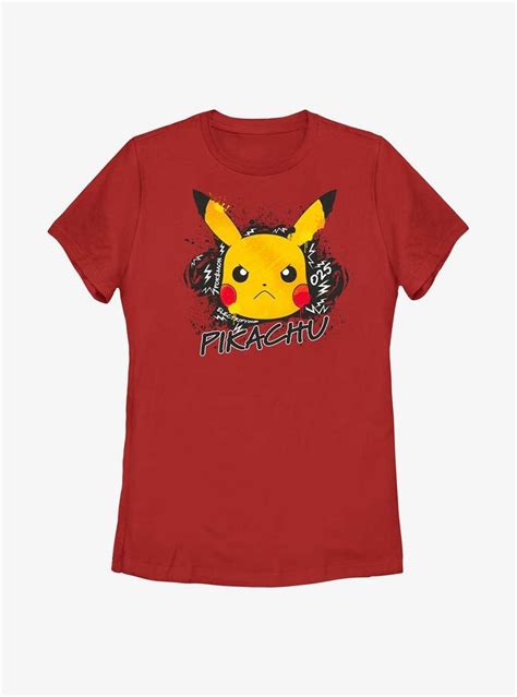 Pokemon Angry Pikachu Womens T Shirt Pikachu Pokemon Angry T Shirts