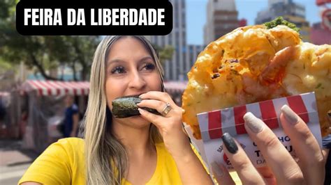 Feira Da Liberdade Sp Provando Comidas De Rua Na Liberdade Youtube