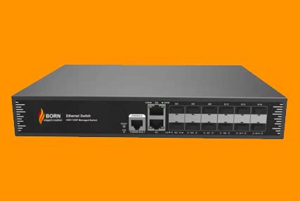 14-port Full Gigabit Managed Ethernet Fiber Switch BC2102GM12F – Born ...