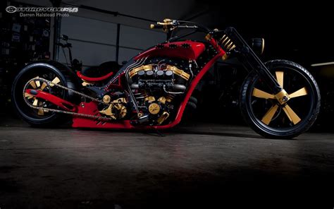 Red And Black Cruiser Motorcycle Chopper Red Vehicle Motorcycle Hd