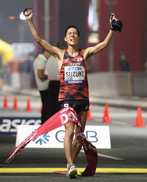 鈴木雄介 男子50キロ競歩で金メダル獲得 世界陸上で日本勢史上5人目の快挙 東京五輪内定― スポニチ Sponichi Annex スポーツ