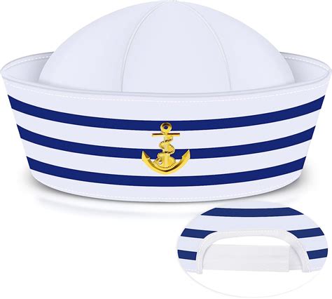 Sailor Hat Navy Yacht Blue Captain Hat With White Sail Hat For Costume