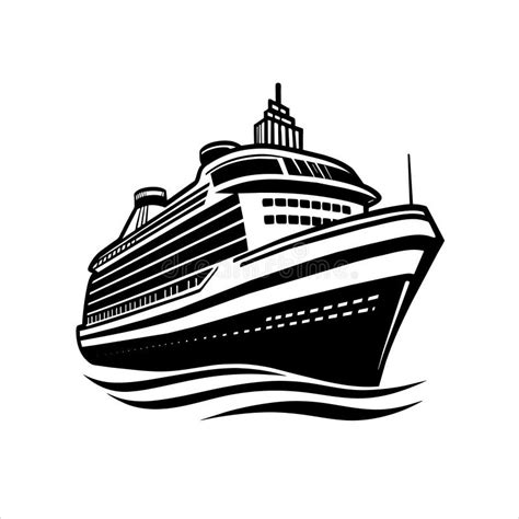 Ilustraci N Vectorial De La Silueta Del Buque De Crucero Moderno Este