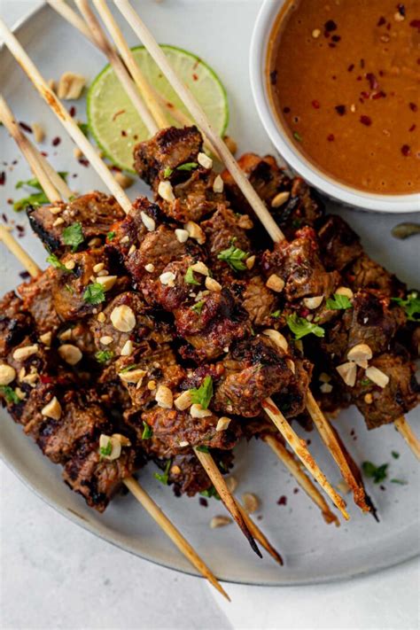 Beef Satay With Thai Peanut Sauce What Molly Made