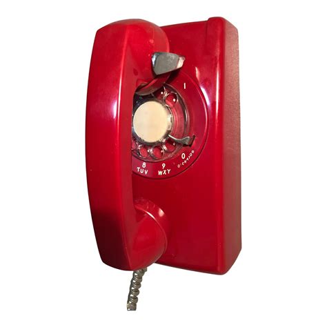 1970s Red Rotary Telephone In Original Working Condition Chairish