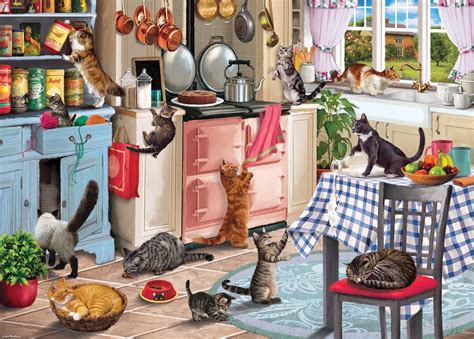 Puzzle Gatti In Cucina 1 000 Pezzi Puzzle Mania It