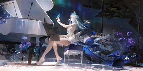 Shorekeeper Wuthering Waves Wuthering Waves Anime Girls Piano