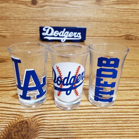 Dodgers Shot Glasses 3pk Etsy