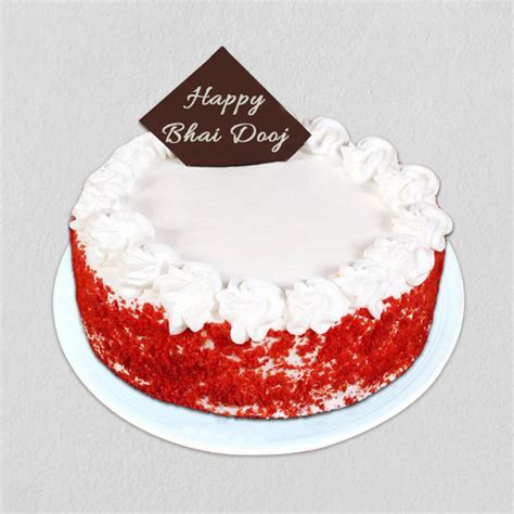 Send Bhai Dooj Red Velvet Cake Online BD19 93935 Giftalove