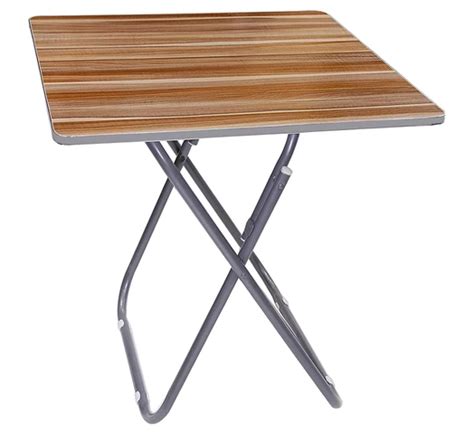 Mesa Plegable En Acero Inoxidable Y Mdf 60x60cm Altura 70cm Oferta Loi