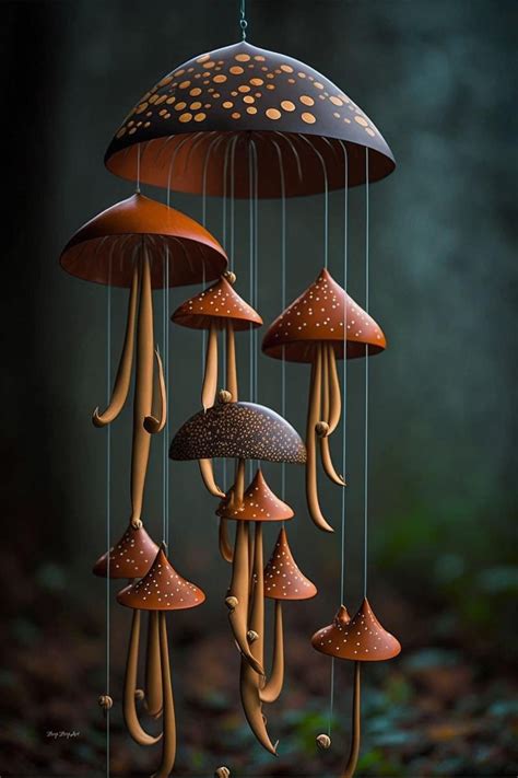 Mushroom Wind Chime Mushroom Decor Diy Garden Decor Dream House Decor