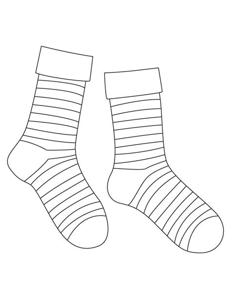 sock coloring page  getcoloringscom  printable colorings pages
