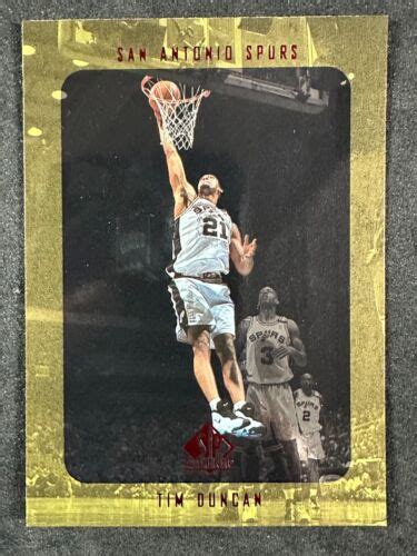 Tim Duncan Rc Sp Authentic Rookie San Antonio Spurs Ebay