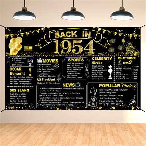 Darunaxy Th Birthday Black Gold Party Decoration Back Banner