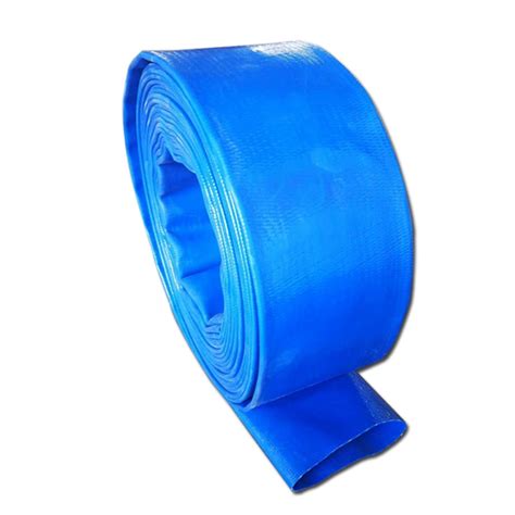 Blue Flexible Discharge PVC Layflat Hose For Drip Irrigation PVC Soft