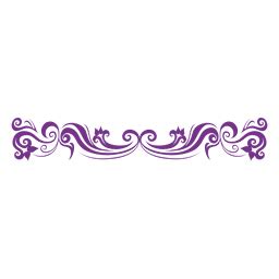 Design Png E Svg De Divisor Floral Decorativo Roxo Para Camisetas