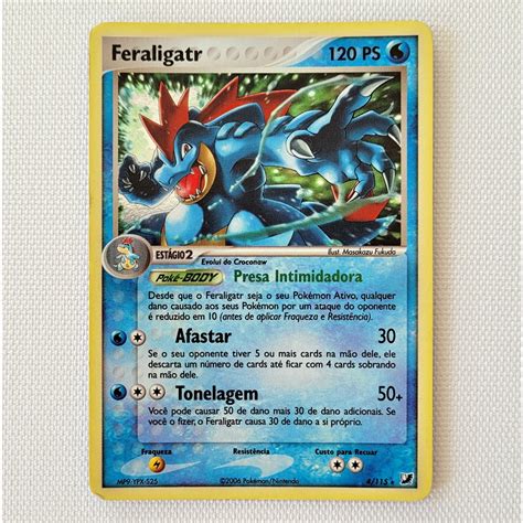 Carta Antiga Pokemon Feraligatr Holo Rare Ex Unseen Forces