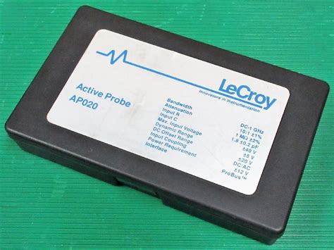 Yahoo!オークション - LeCroy/レクロイ AP020 FET Probe 10 1 DC-1GHz ...