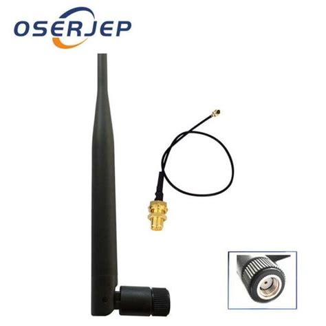 Antenne WiFi 2 4GHz 5dBi aérienne connecteur mâle RP SMA 2 4g