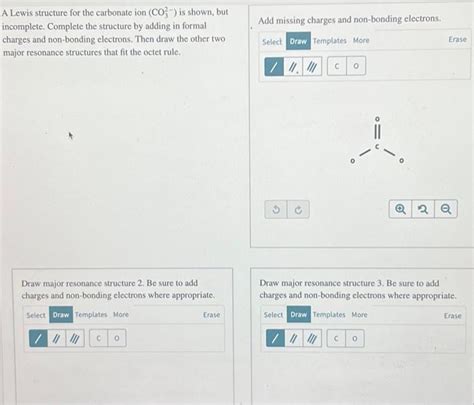 Solved A Lewis Structure For The Carbonate Ion Co Is Chegg