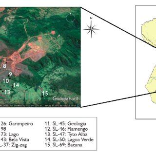 Localização das cavidades vestígios de ocupação recente Elaborado