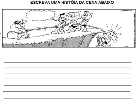 Educar X Produção de texto turma da mônica